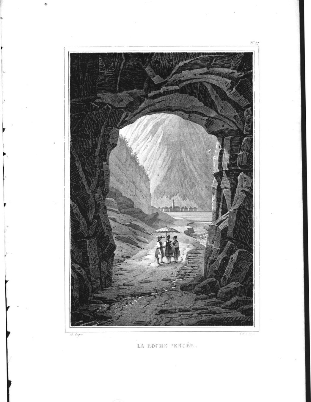 Stiche: Andermatt Original-Litho von Pingret – Gebraucht aus Rafz von Helvet32