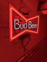 Original Bud Beer Neonreklame / Leuchtreklame – Kult-Klassik