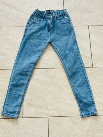 Kinder Jeans Hose blau von Eleyson verstellbarer Bund 116
