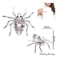 Brosche Spinne Kristall Strasssteine