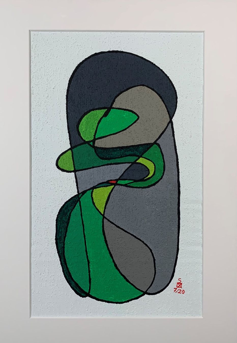 Dipinti: Original Schweiz Kunst: Schlange sonnt sich auf einen Stein – Usato da Basel venduto da EsZed 1