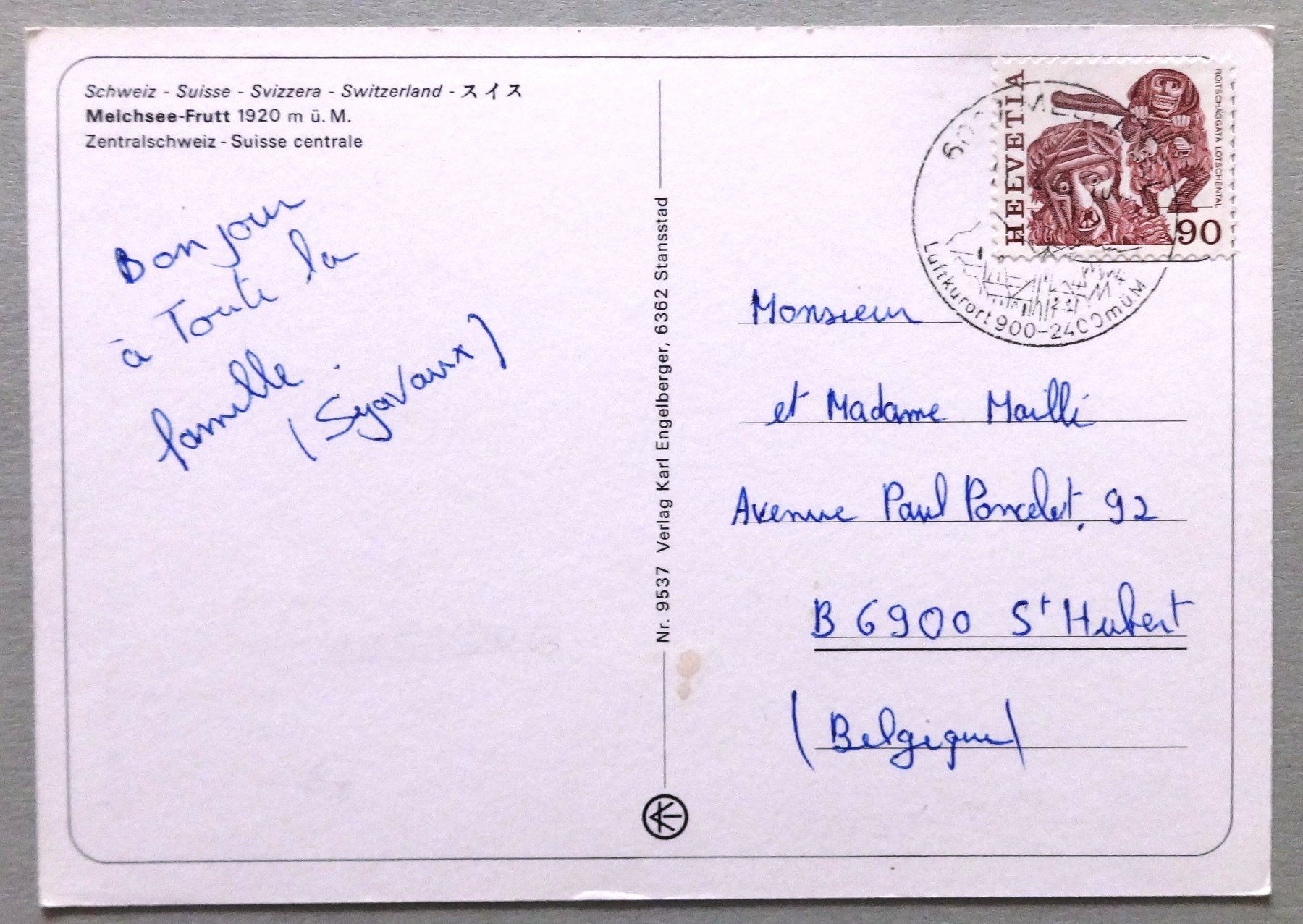 Cartoline postali: Melchsee-Frutt 1920 m ü.M. – Usato da Fétigny venduto da Billy2miny 1