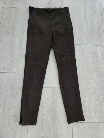 schöne Hose, Kunstlederhose, Velours, Blue Fire