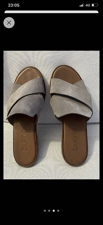 Damenschuhe: Leder-Sommer-Pantoletten, Größe 38, – Gebraucht aus Rorschach von Lauraq12