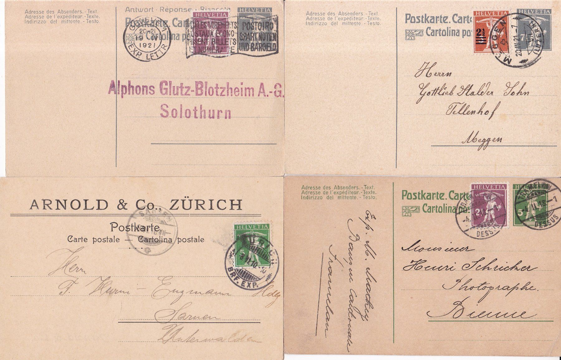 Alle Briefmarken: 40 Stk. Alte CH Postkarten, Karten – Gebraucht aus Münchwilen AG von Nesar 5