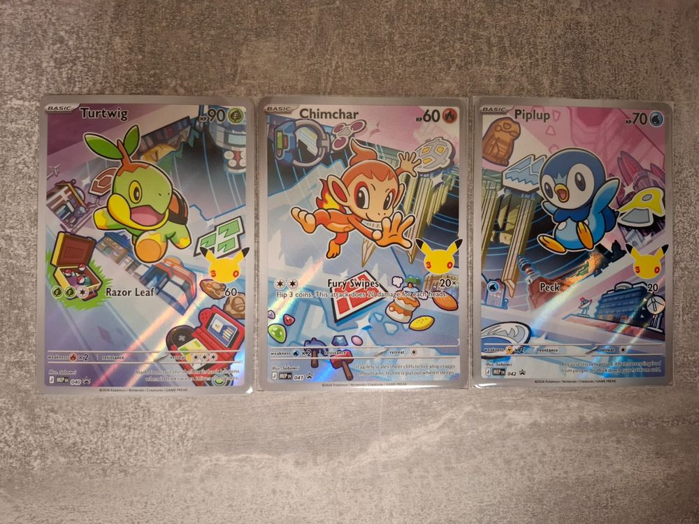 First Partner Sinnoh, Turtwig, Chimchar, Piplup - EN - (Neu und ...