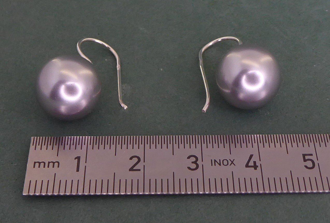 Ohrringe & -stecker: Ohr Ringe, Hänger 925 Silber mit synthetischen Perlen – Gebraucht aus Muri AG von silvermouse007 3