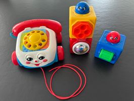 Fisher Price - Spiel- und Stapelwürfel, Plappertelefon