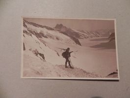 Karte Ski Winter Sport 1916 CH Gletscher