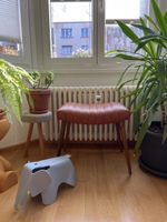 2 Hocker im Retro Design aus den 50er Jahren, Echtleder