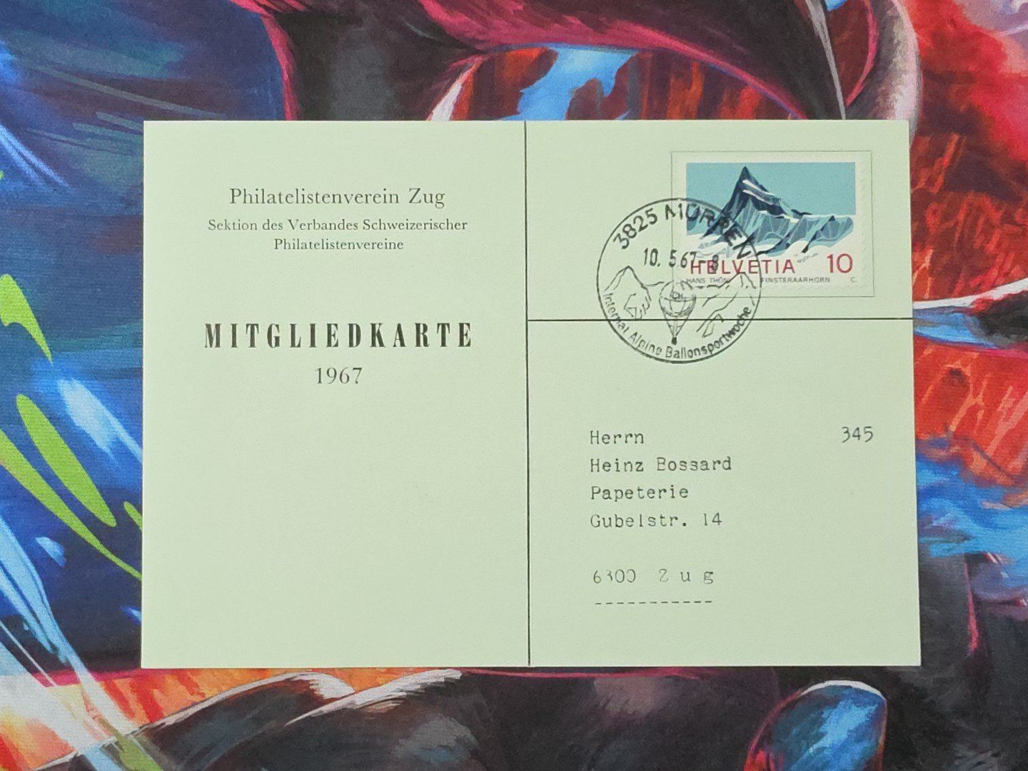 Tutti i francobolli: CL33 Carte Postale + Timbre Suisse 1967 – Usato da Cousset venduto da Patrick_Collections