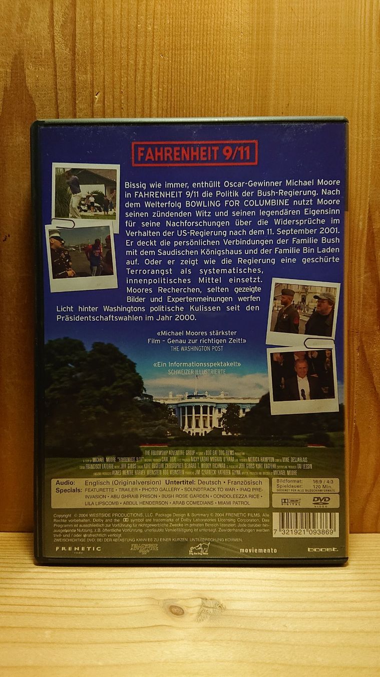 Tutti i DVDs: FAHRENHEIT 9/11 DVD 2 Disc Edition von Michael Moore – Usato da Wilderswil venduto da Exebub 1