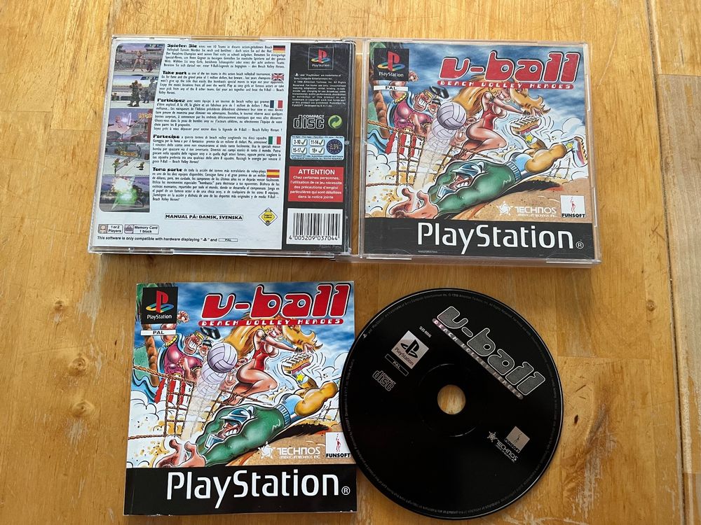 Jeu PS1 V-Ball Beach Volley Heroes - Complet Avec Notice, Version PAL, Très Bon état