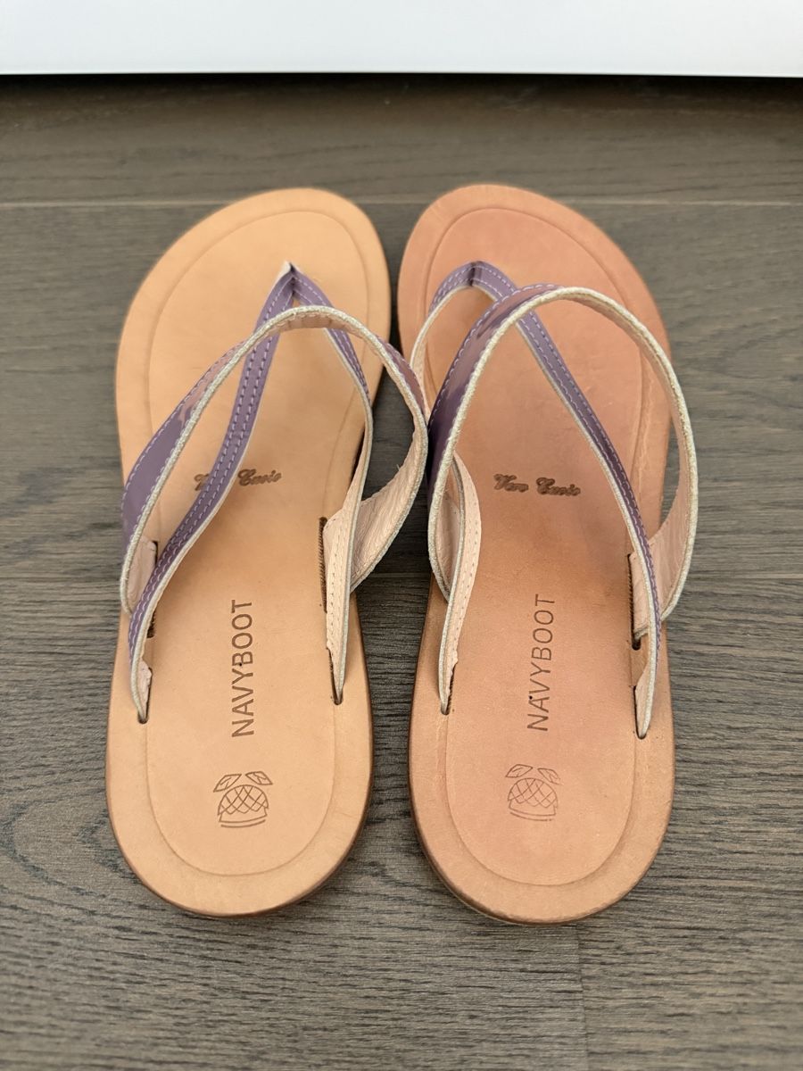 Navyboot Scarpe da donna: Navyboot Sandalen aus echtem Leder in violett – Usato da Grenchen venduto da servet.t 1