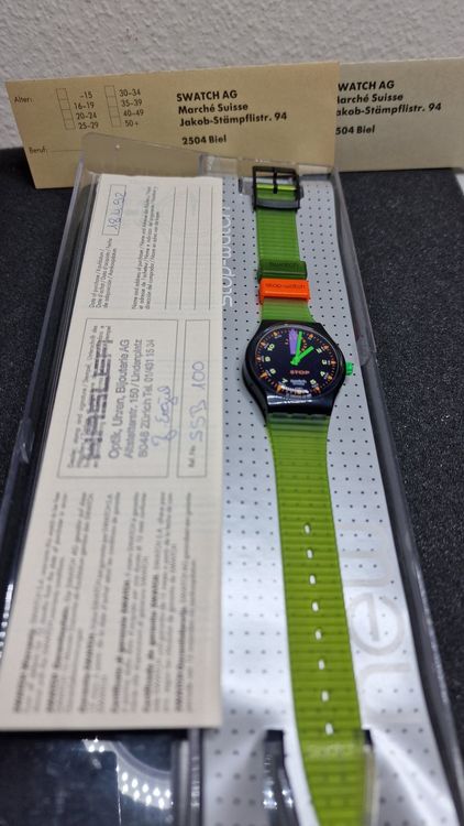 Ungetragene Seltene 1992 Swatch SSB100 Jess Rush, 34mm (Neu und ...