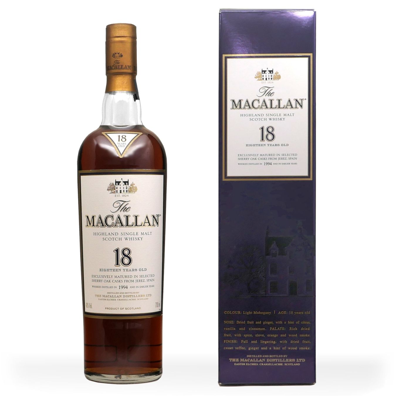 Macallan Bevande alcoliche: Macallan 1994 18Y Sherry Oak Release 2012 Old Label 43.0% – Nuovo e nell'imballaggio originale da Wohlen AG venduto da MAXMALT