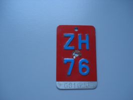Velonummer ZH 1976