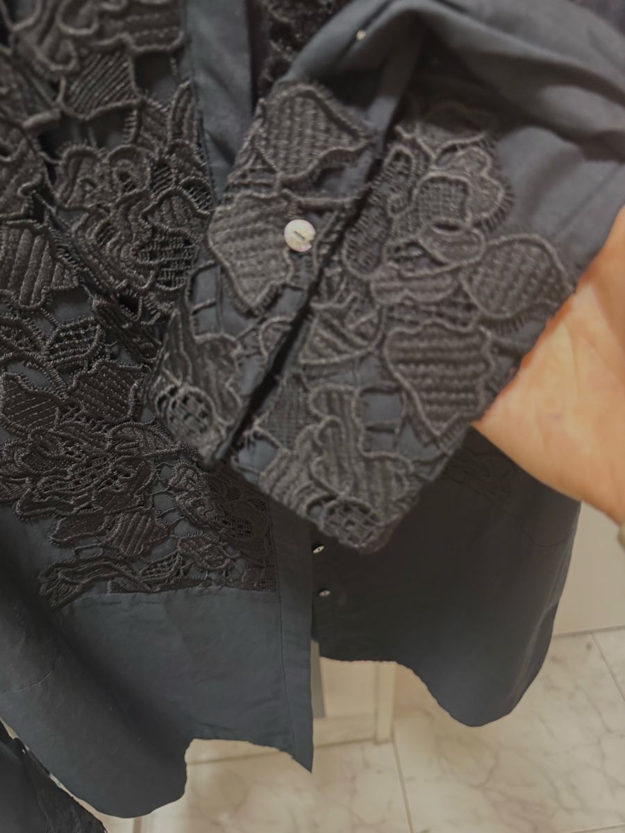Maison Scotch Camicette: Bluse Maison Scotch schwarz mit Spitze – Usato da Erlenbach ZH venduto da msa_x26y 4