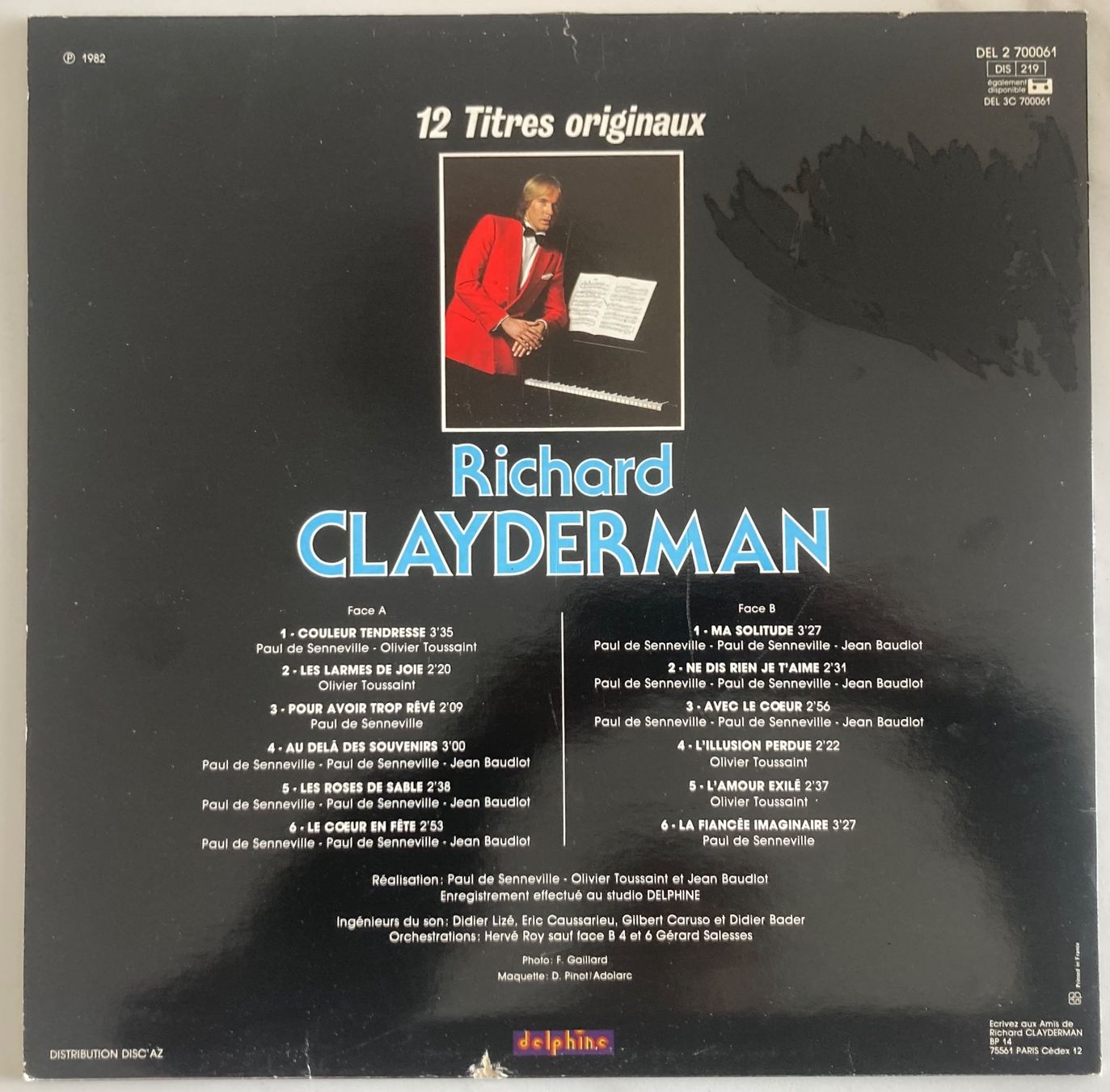 Dischi in vinile: RICHARD CLAYDERMAN - COULEUR TENDRESSE – Usato da Poliez-Pittet venduto da Newtown-Records 1