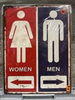 Women man frauen männer wc Toilette hinweis tür deko