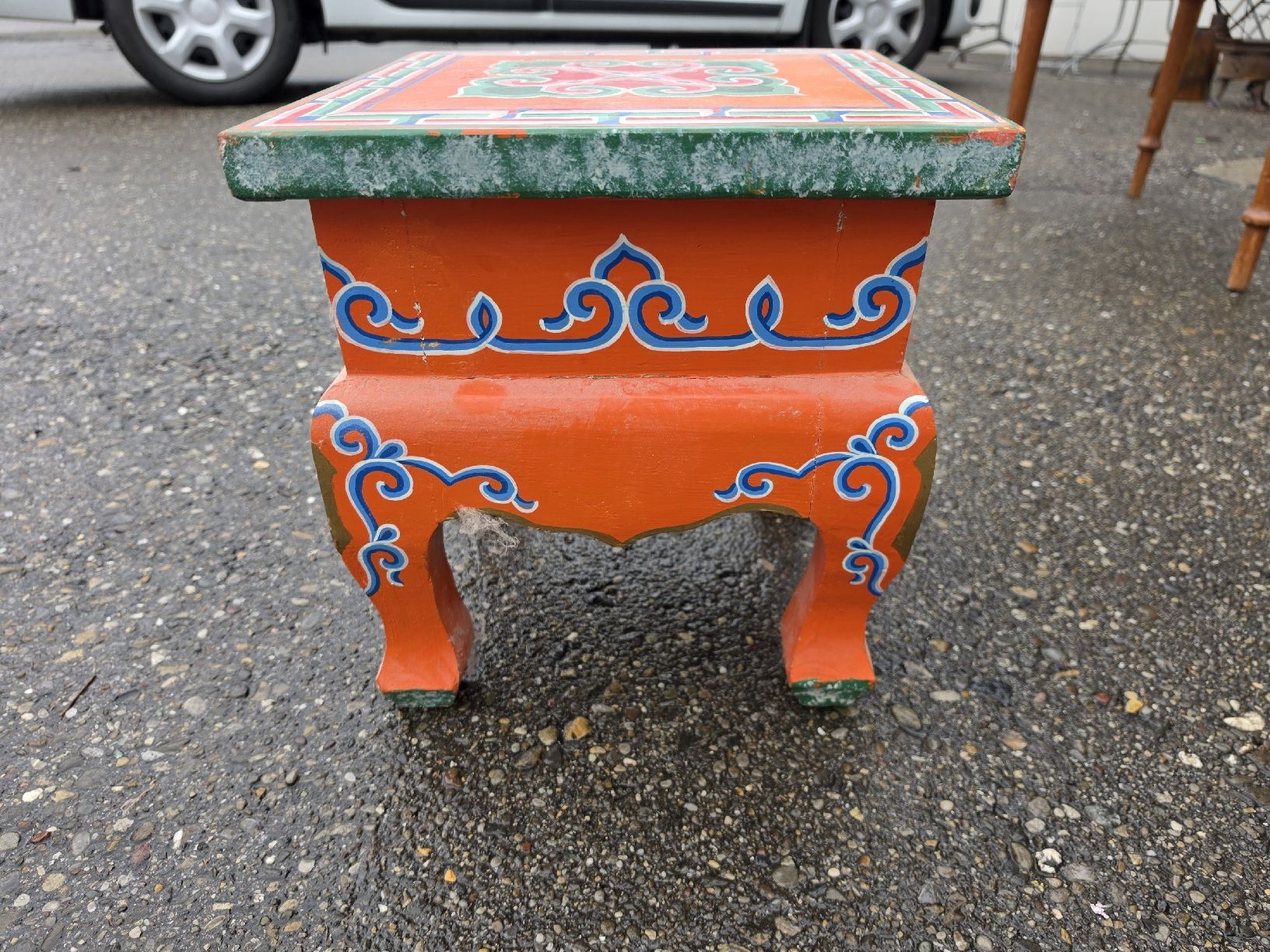 Tavoli: Handbemalter Mini-Tisch / Hocker - Vintage Dekorativ. – Usato da Mettlen venduto da elios0888 5