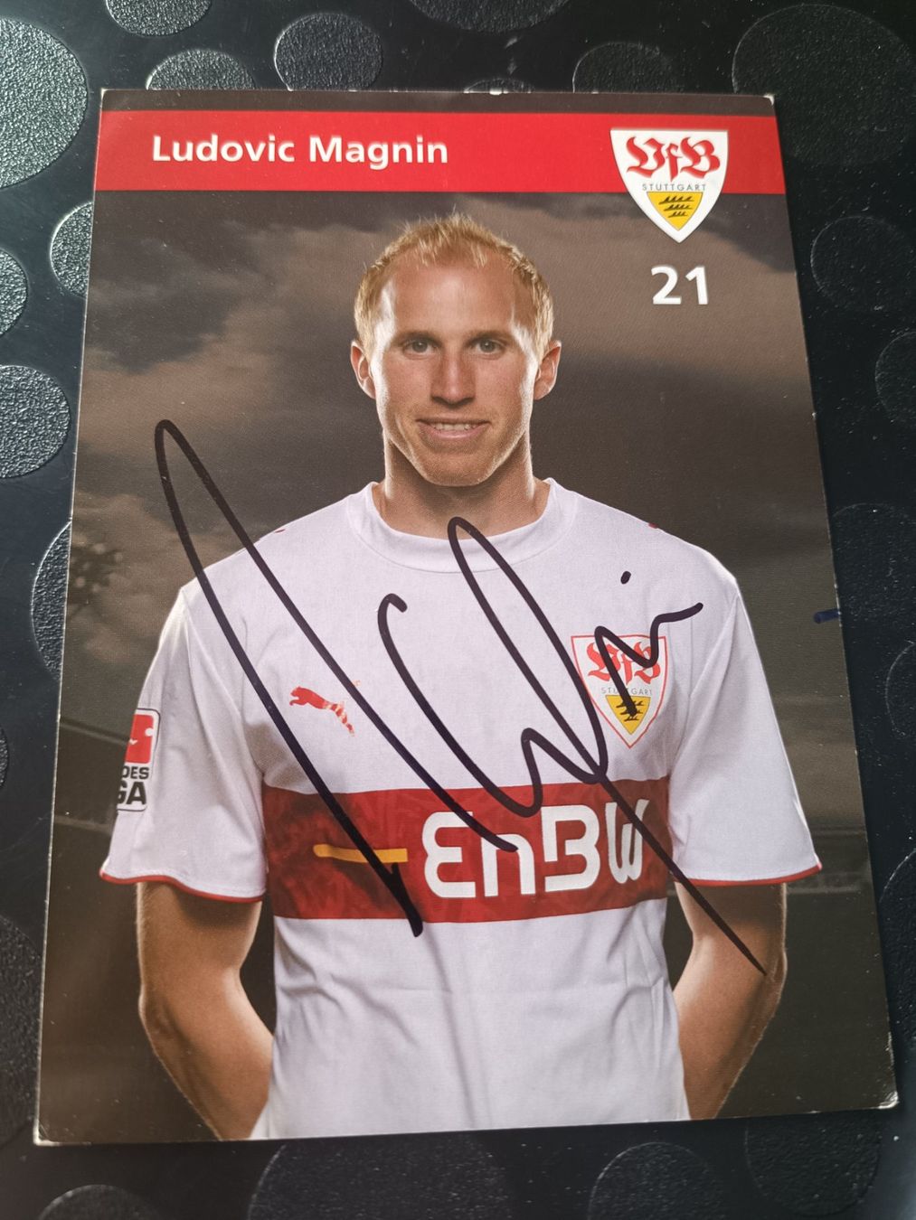 Autografi: Ludovic Magnin - VfB Stuttgart - handsignierte Autogrammkart – Usato da Menziken venduto da Artographs