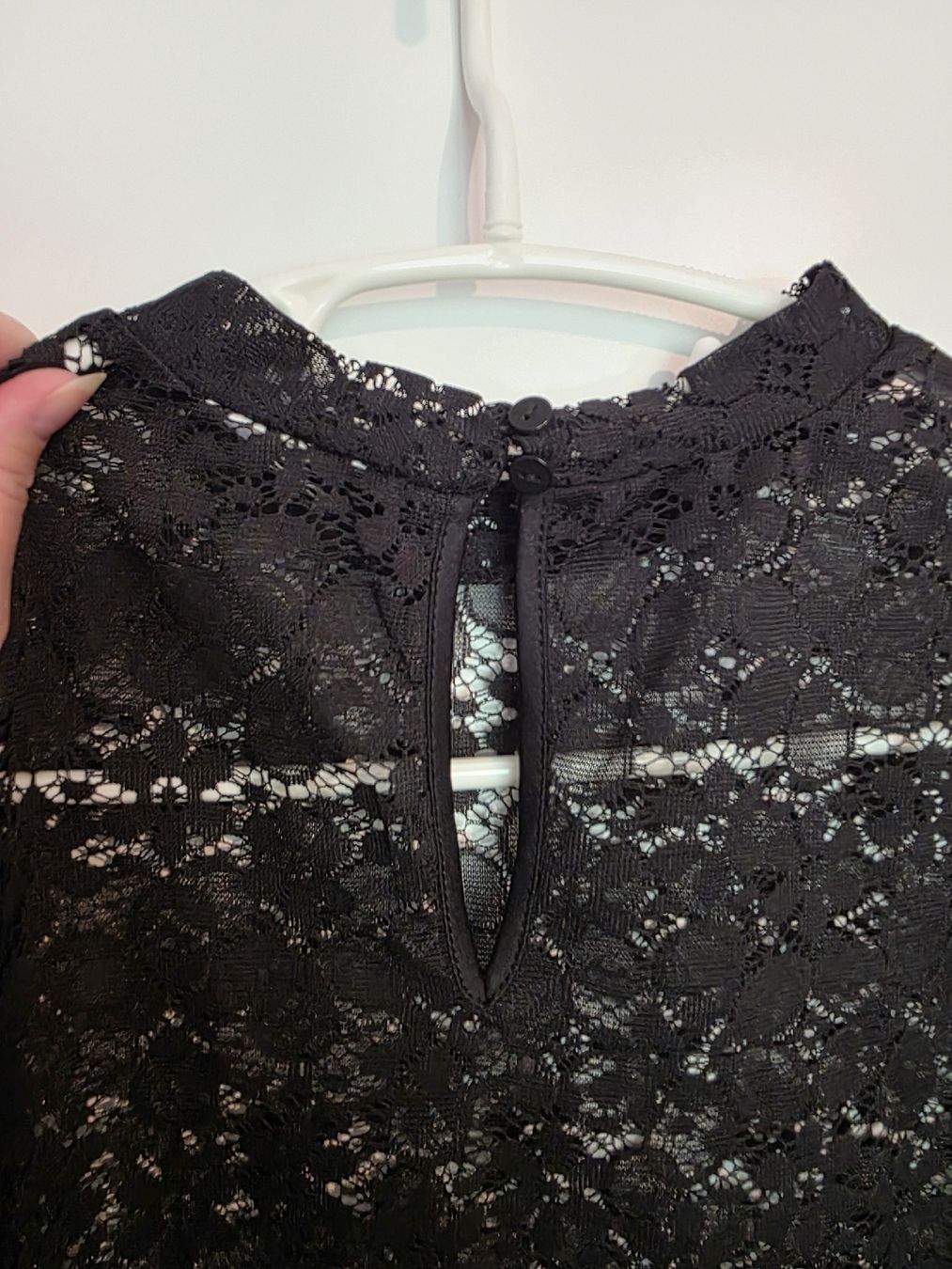 Camicette: Elegante schwarze Bluse mit Spitze – Nuovo (secondo la descrizione) da Dicken venduto da anita-123 1
