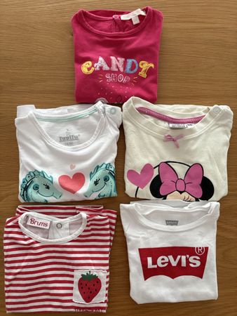 Lotto bambina magliette usato tg 74/80/86