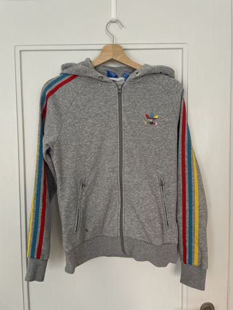 Adidas Jäggli Gr. 38 / Retro Farben Streifen Kapuze