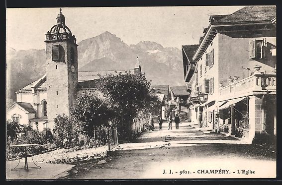 Cartes postales: AK Champéry, L'Eglise – D'occasion à Berlin par bartko-reher
