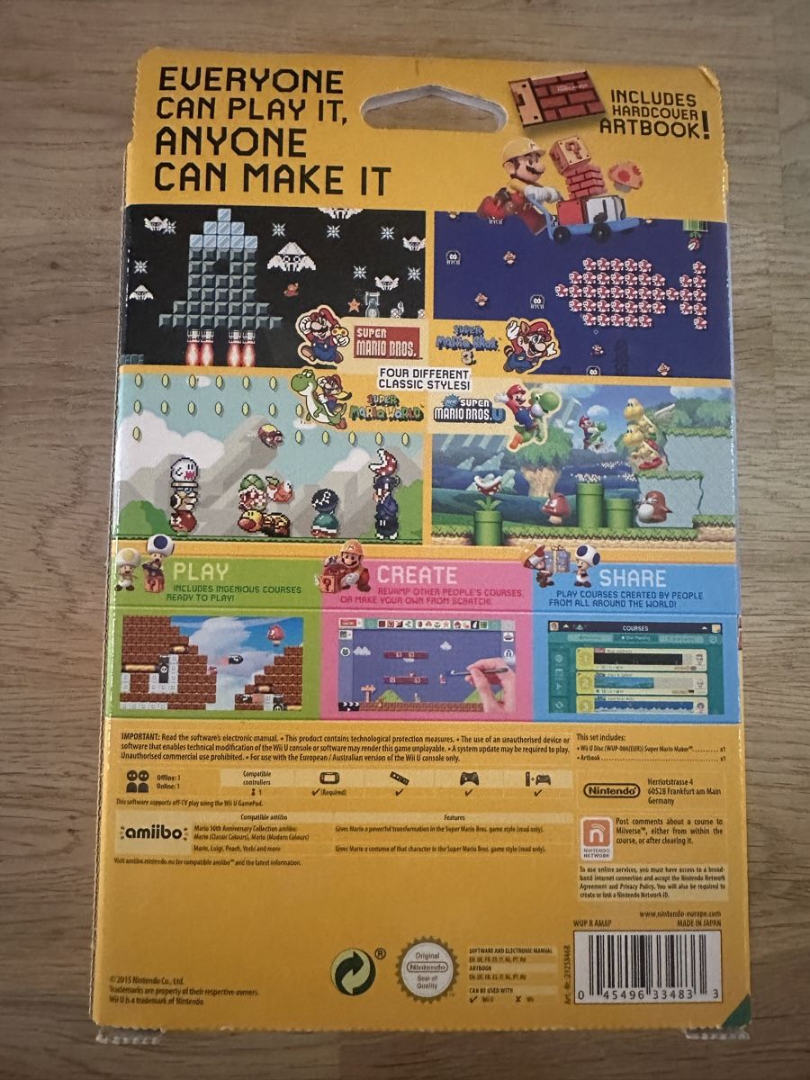 Nintendo Spiele: Super Mario Maker Nintendo WiiU Neu – Neu (gemäss Beschreibung) aus Kestenholz von Mad18 1