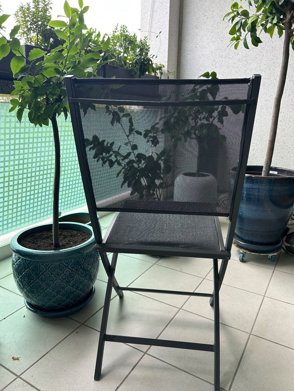 Sedie: Chaises pliables grises, set de 4 – Usato da Genève venduto da raphael310307 1