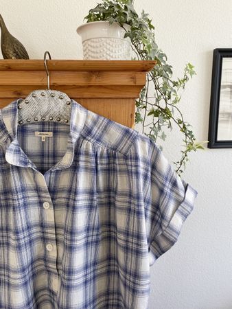 Bellerose | Kurzarmbluse | Karo | Gr. 0 / XS | neu