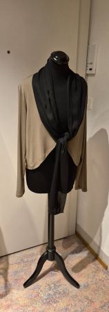 Feiner Jäckli, Gr 46, FB. Sand Beige, schwarz Alfredo PAULY