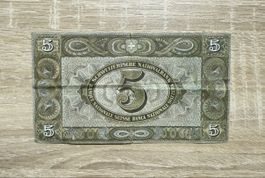 Schweizer Banknote Fünf Franken 1952