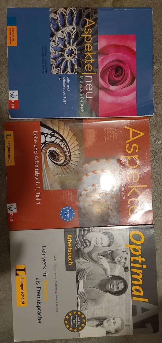 Libri: German Language Textbooks Set Aspekte Optimal A1 B1 B2 – Usato da Regensdorf venduto da gambing