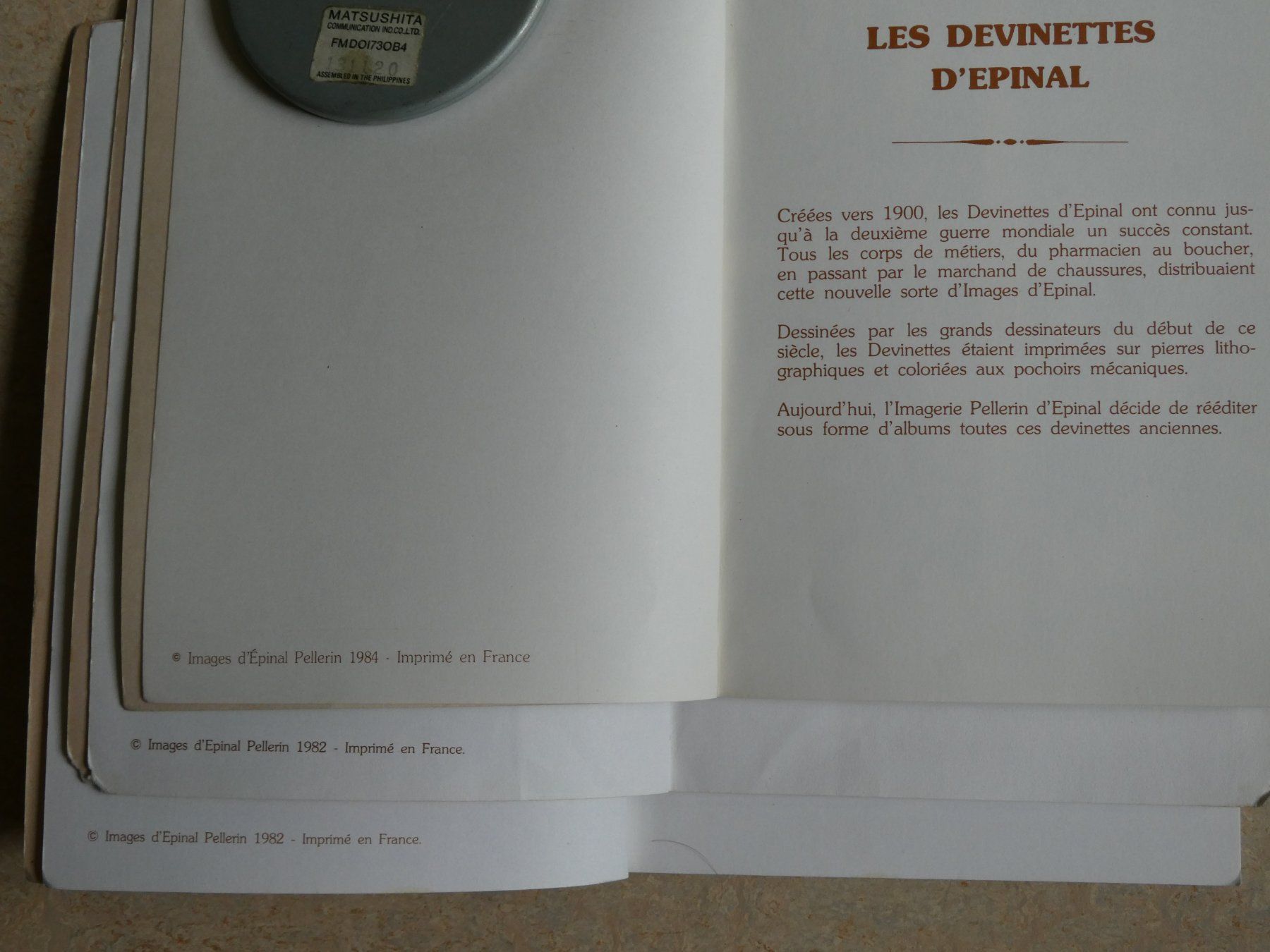 Libri: Les devinettes d'Epinal – Usato da Biel/Bienne venduto da Ligurie 1