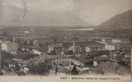 BELLINZONA - veduta dal catello di Svitto - 1908
