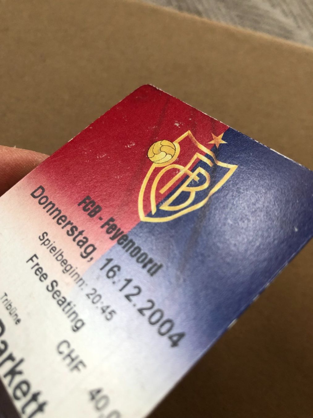 Billets: FC BASEL - Feyenoord / UC / 16.12.2004 – D'occasion à Aarberg par umearocks 2