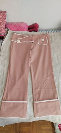 Pantalon capri rose vintage chic — taille 38 