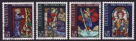 Pro Patria Satz SBK-Nr. 142-145 (Glasgemälde 1969)