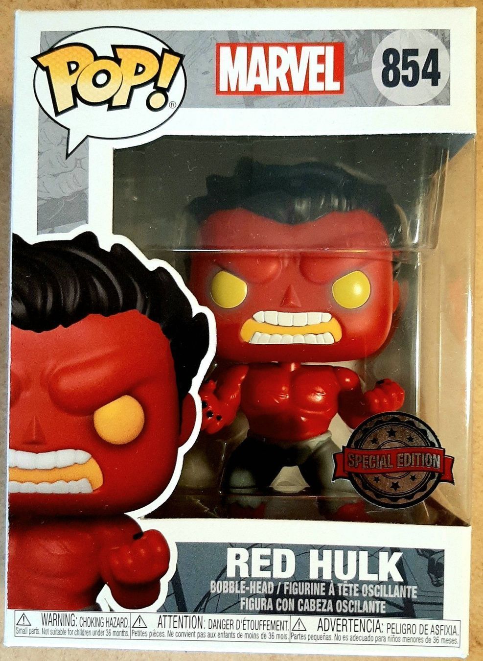 Funko Statuette: Funko Pop Marvel Red Hulk – Nuovo e nell'imballaggio originale da Montet (Glâne) venduto da KOADA
