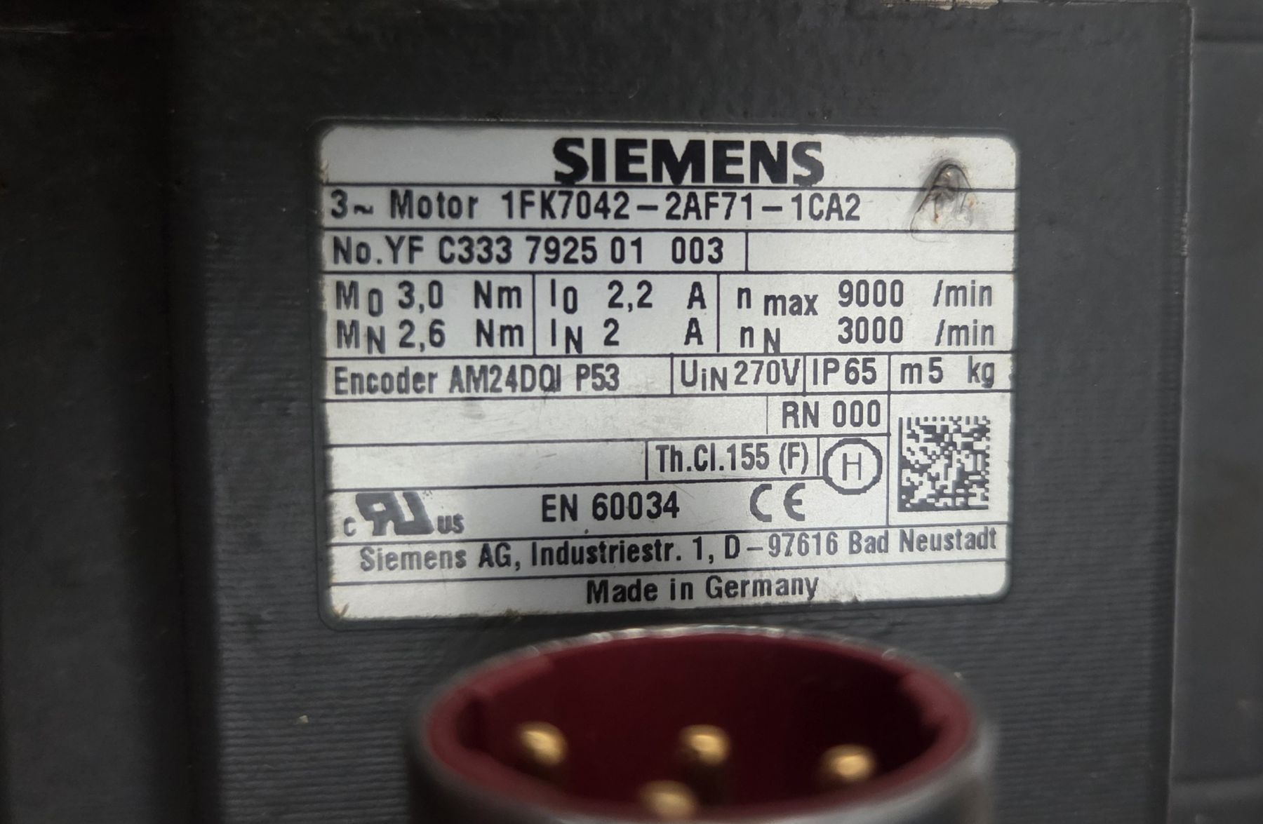 Siemens  Motori: Servo Motor SIEMENS – Nuovo (secondo la descrizione) da Quartino venduto da 123HOBIT 2
