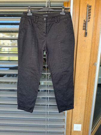 Schwarze  7/8 Hose Ronja Gr. 40 von Gerry Weber m. Umschlag