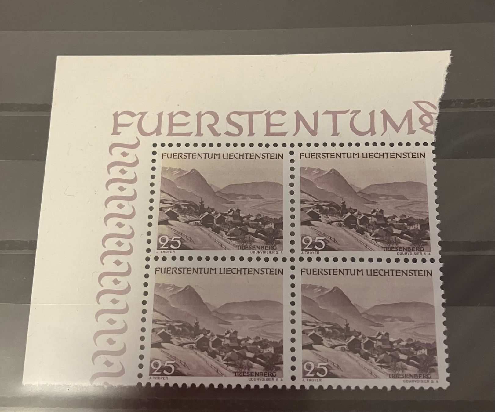 Tutti i francobolli: LIECHTENSTEIN Viererblock 1930 er Triesenberg – Usato da Koblenz venduto da Markenhimmel