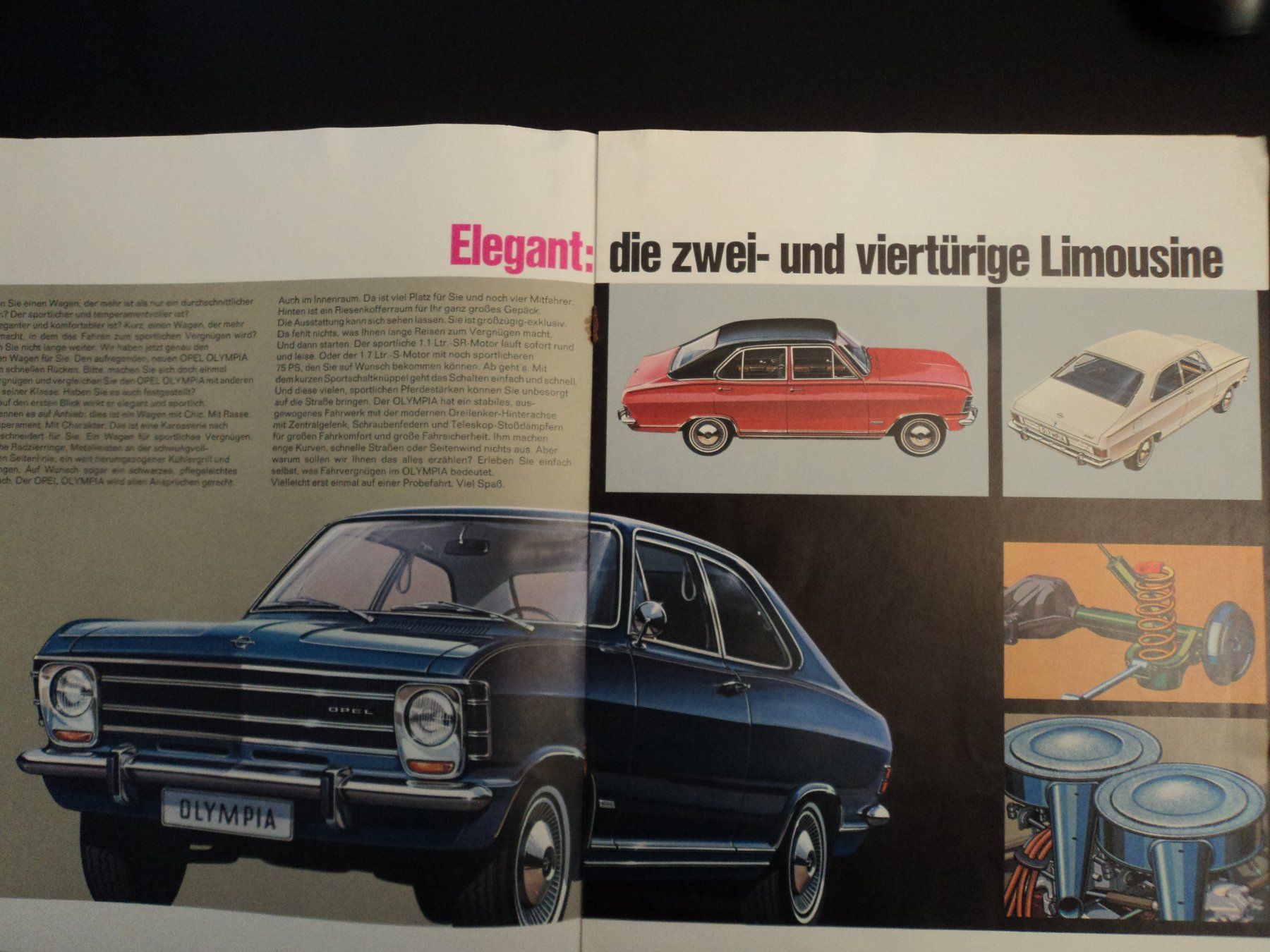 Opel Documenti: Prospekt Opel Olympia 1968 wunderschön alt – Usato da Schwarzenburg venduto da modelCARama 2