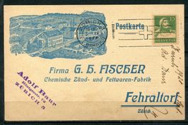ZÜRICH 3.IX.1924   G. H. Fischer Fehraltorf  1924