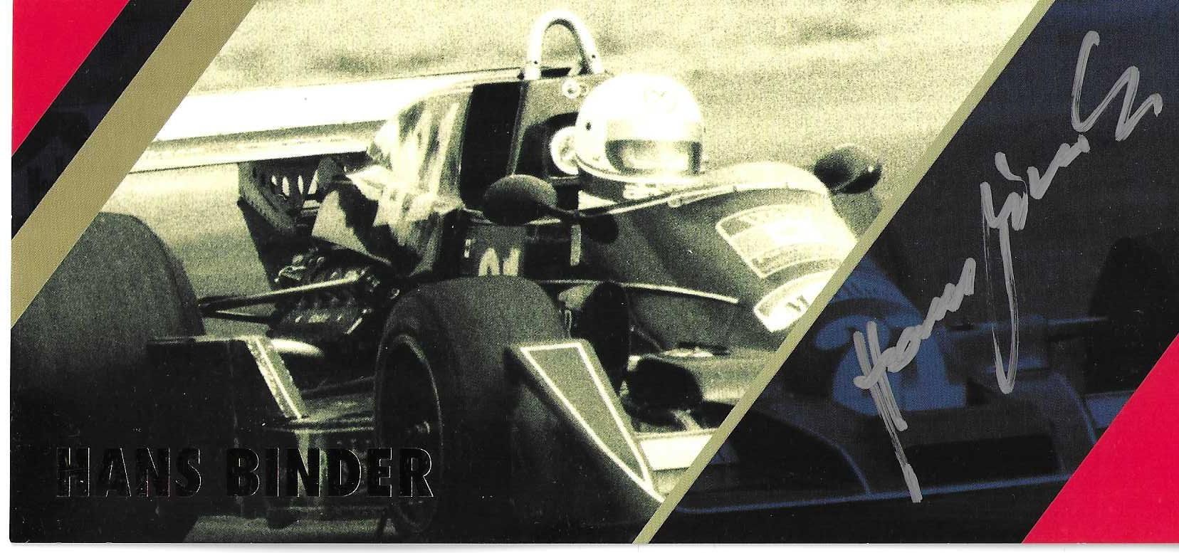Autografi: Binder Wolf 1976, original signiert! – Usato da Grünenmatt venduto da F1Racing-Switzerland