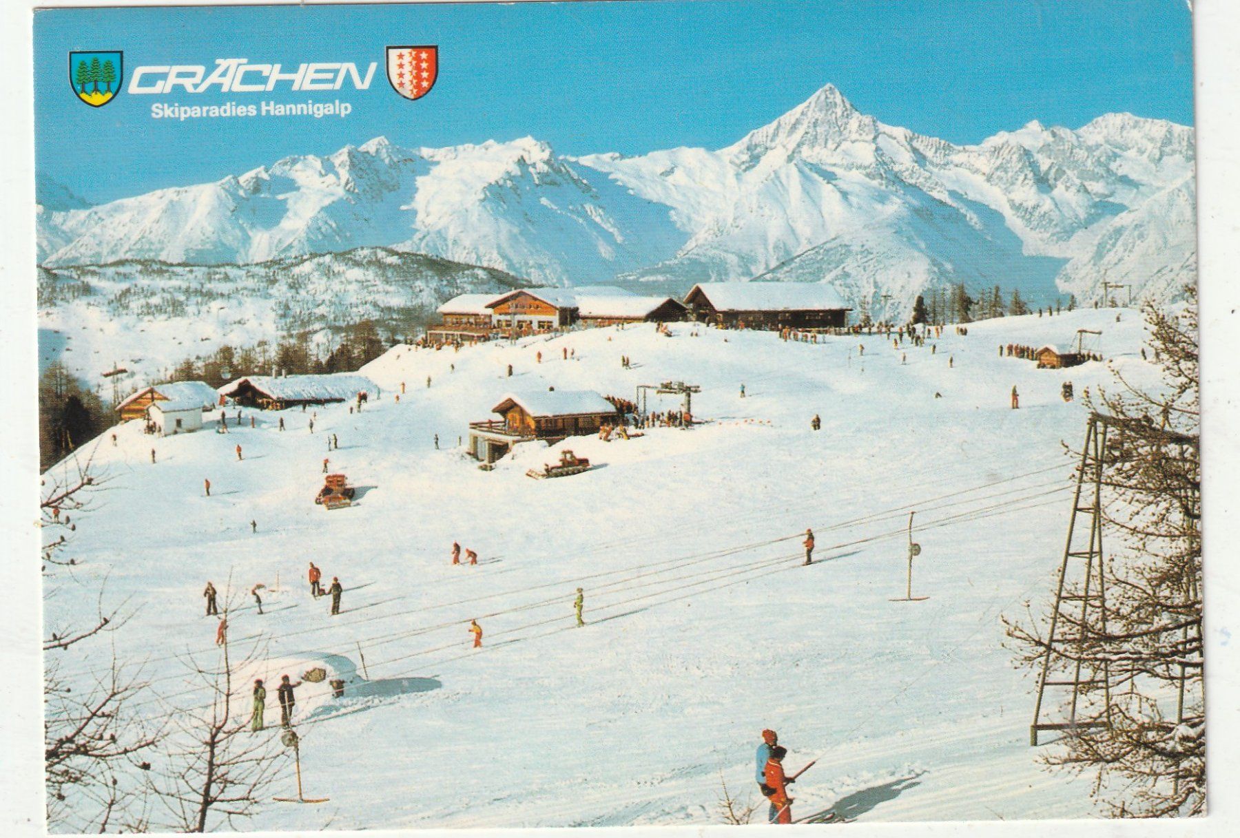 Ansichtskarten: Grächen  Skibetrieb – Gebraucht aus Lumbrein von made02