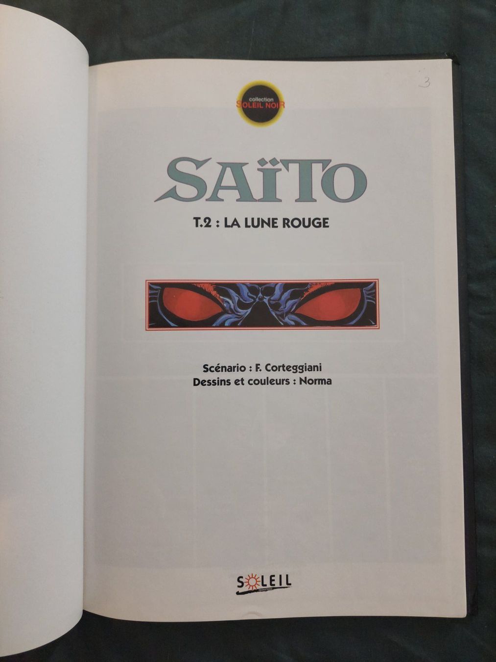 Fumetti: Corteggiani / Saïto T.2/3 Lune Rouge EO 1994 BE+ – Usato da Genève venduto da Blu_BD 2